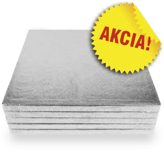 Pevný STRIEBORNÝ podnos ŠTVOREC 45 x 45 cm - (BALENIE 5 ks)