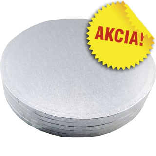 Pevný STRIEBORNÝ podnos KRUH 45 cm - (BALENIE 5 ks)
