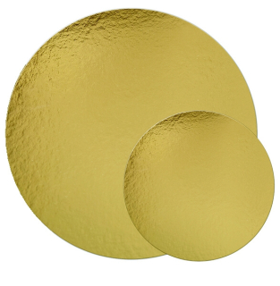 Kartónový zlatý/strieborný podnos kruh 25 cm