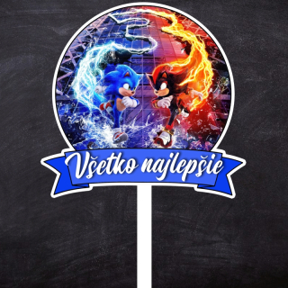 Zápich Sonic 3 "Všetko najlepšie"