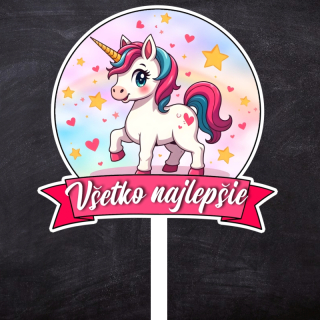 Zápich Jednorožec "Všetko najlepšie"