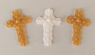 Cukrová dekorácia Stredný krížik 2 farby 1 ks