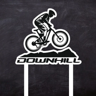 Bicykel Downhill - dvojfarebný zápich