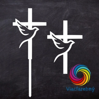 Zápich Kríž s holubicou typ 2 - Viacfarebný