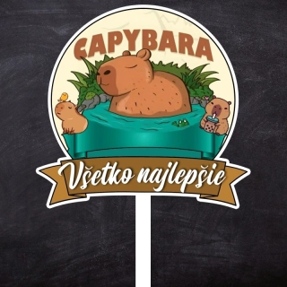 Zápich Kapybara "Všetko najlepšie"