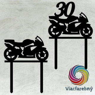 Motorka s číslom (aj bez čísla) - Viacfarebný zápich