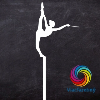 Zápich Gymnastka Typ4 so stuhou - Viacfarebný