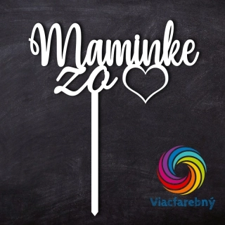 Mamičke zo srdca - Viacfarebný zápich 1ks