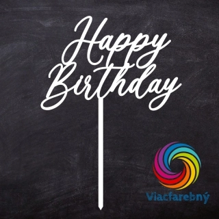 Zápich ´Happy Birthday´ typ 2 - Viacfarebný