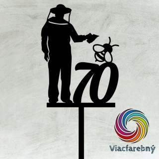 Včelár s číslom - viacfarebný zápich