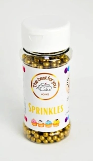 4Cake Cukrové perly zlaté 5 mm 80 g