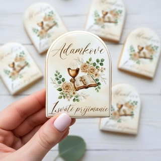 Fondánové nálepky s presným vykrajovačom P05 - Okno s menom