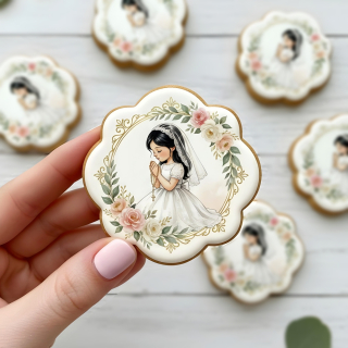 Fondánové nálepky s presným vykrajovačom P06 - Tmavé vlásky