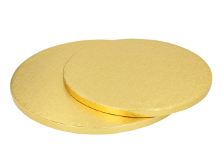 Pevný ZLATÝ 1 cm hrubý podnos KRUH 35,5 cm