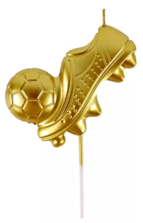 Sviečka futbalová kopačka zlatá